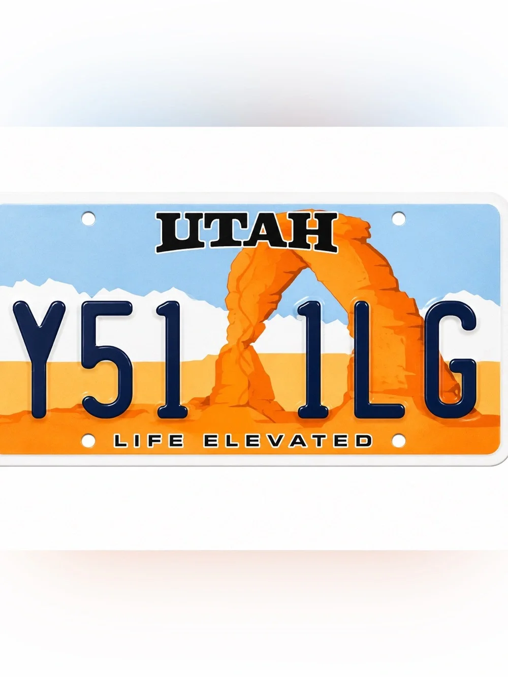 Utah Life Elevated License Plate
